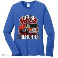 Future Firefighter Fire Fire Truck Car Gift Women's Long Sleeve Shirt thumb 0