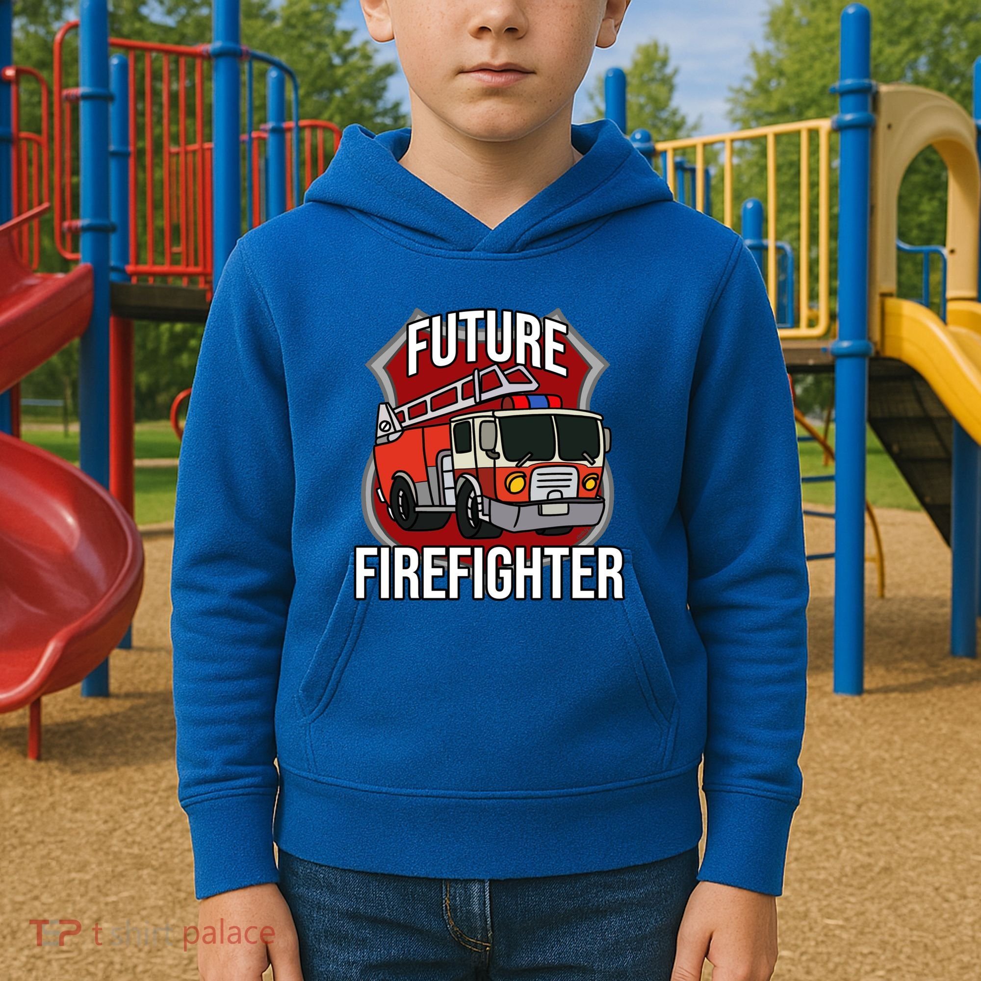Future Firefighter Fire Fire Truck Car Gift Kids Hoodie