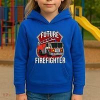 Future Firefighter Fire Fire Truck Car Gift Kids Hoodie thumb 3