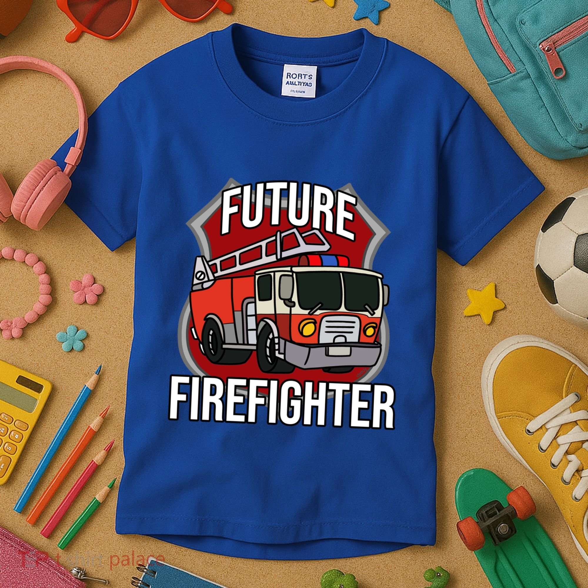 Future Firefighter Fire Fire Truck Car Gift Kids T-Shirt