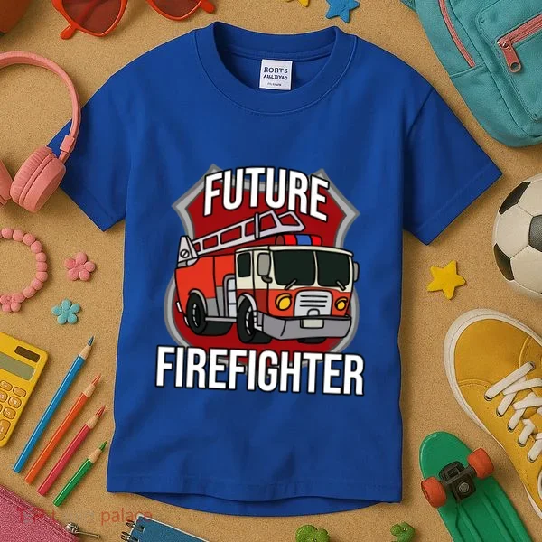 Future Firefighter Fire Fire Truck Car Gift Kids T-Shirt
