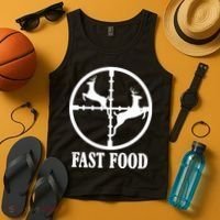 Fast Food Funny Deer Hunting Season Tank Top thumb 4