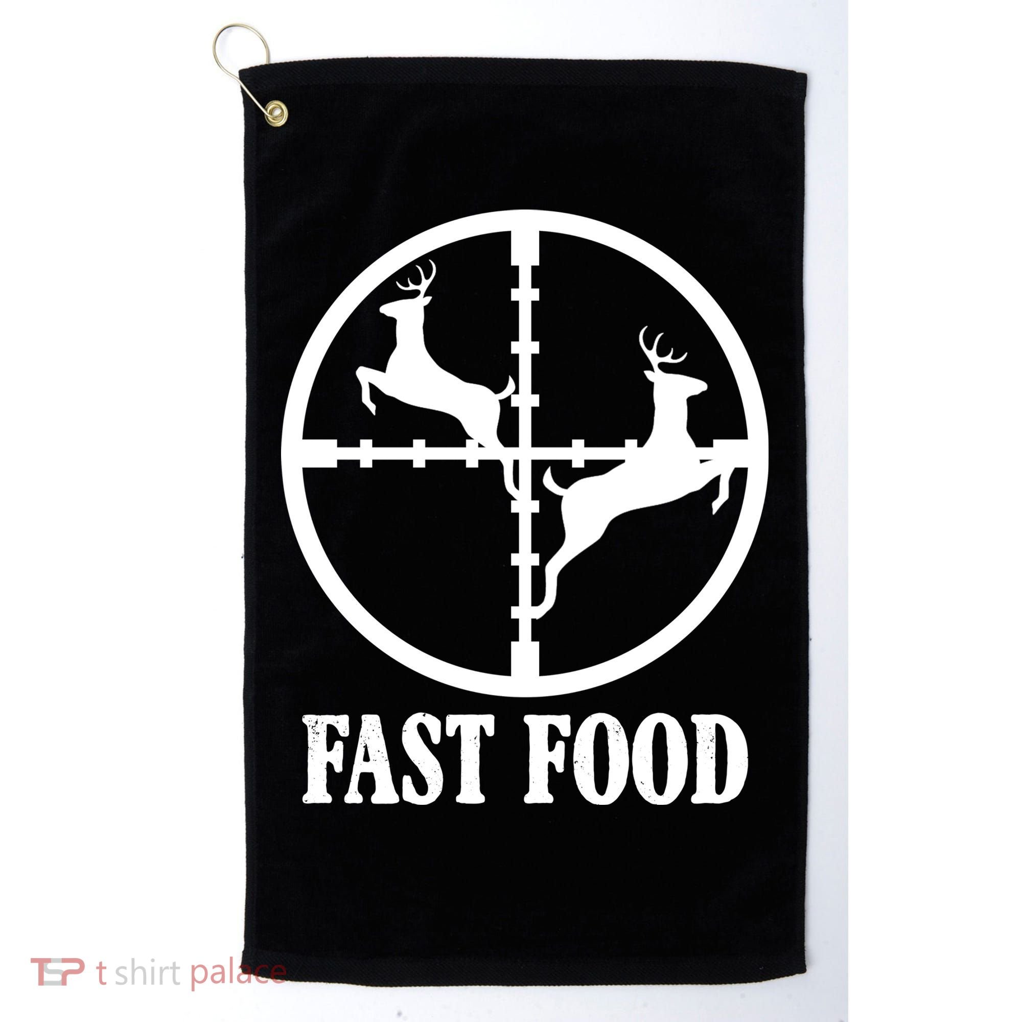 Fast Food Funny Deer Hunting Season Golf Towel