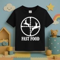 Fast Food Funny Deer Hunting Season Toddler T-Shirt thumb 3
