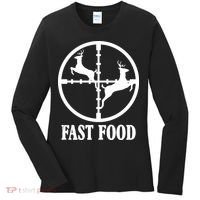 Fast Food Funny Deer Hunting Season Women's Long Sleeve Shirt thumb 0
