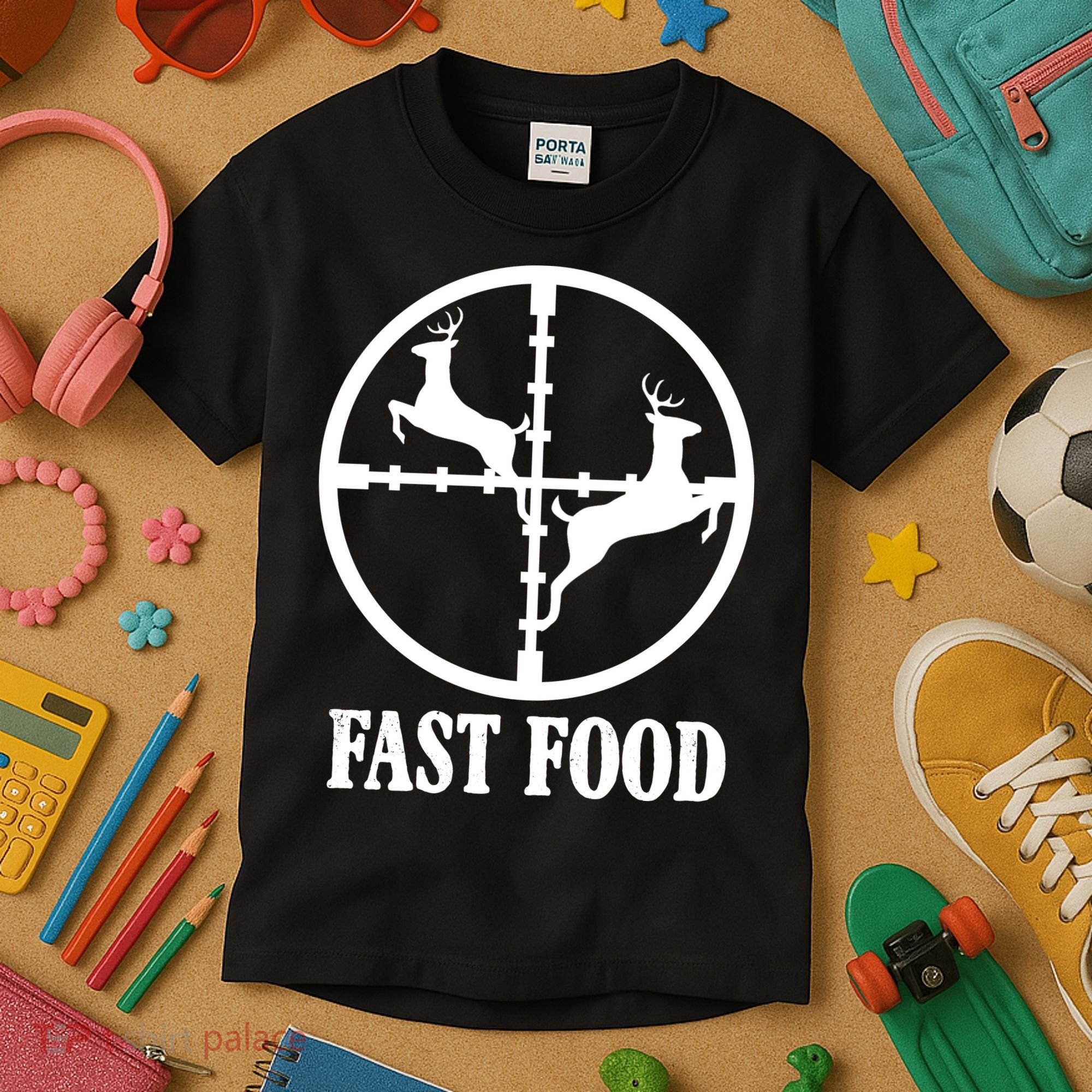 Fast Food Funny Deer Hunting Season Kids T-Shirt