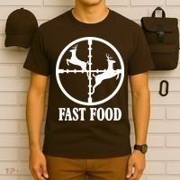 Fast Food Funny Deer Hunting Season T-Shirt thumb 6