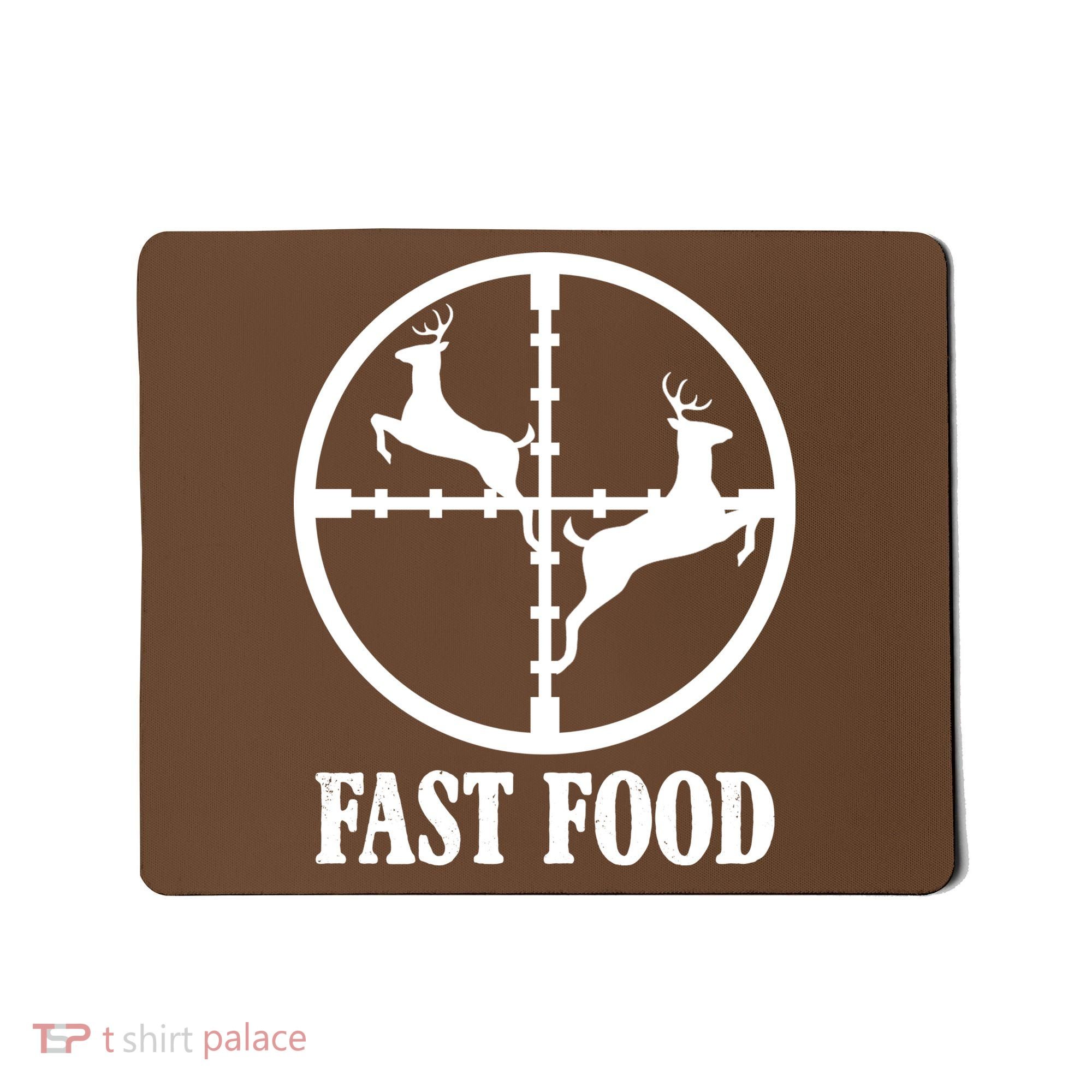 Fast Food Funny Deer Hunting Season Mousepad