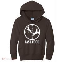 Fast Food Funny Deer Hunting Season Kids Hoodie thumb 0