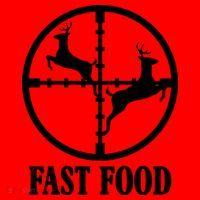 Fast Food Funny Deer Hunting Season Santa Hat thumb 1