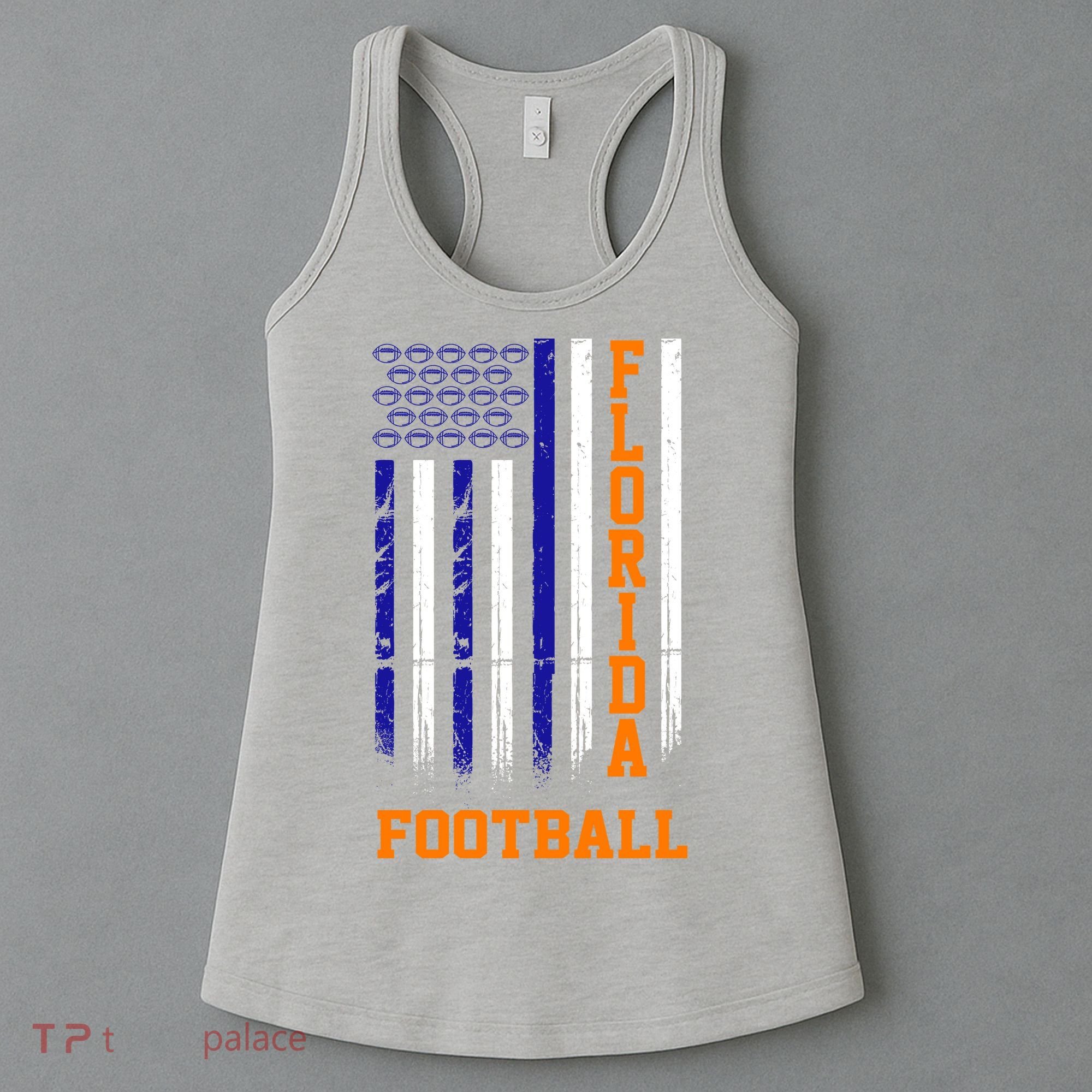 Florida Football Fan American Flag Women's Tank Top