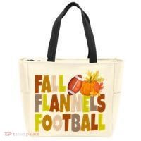 Fall Flannels Football Sport Lover Tote Bag thumb 0