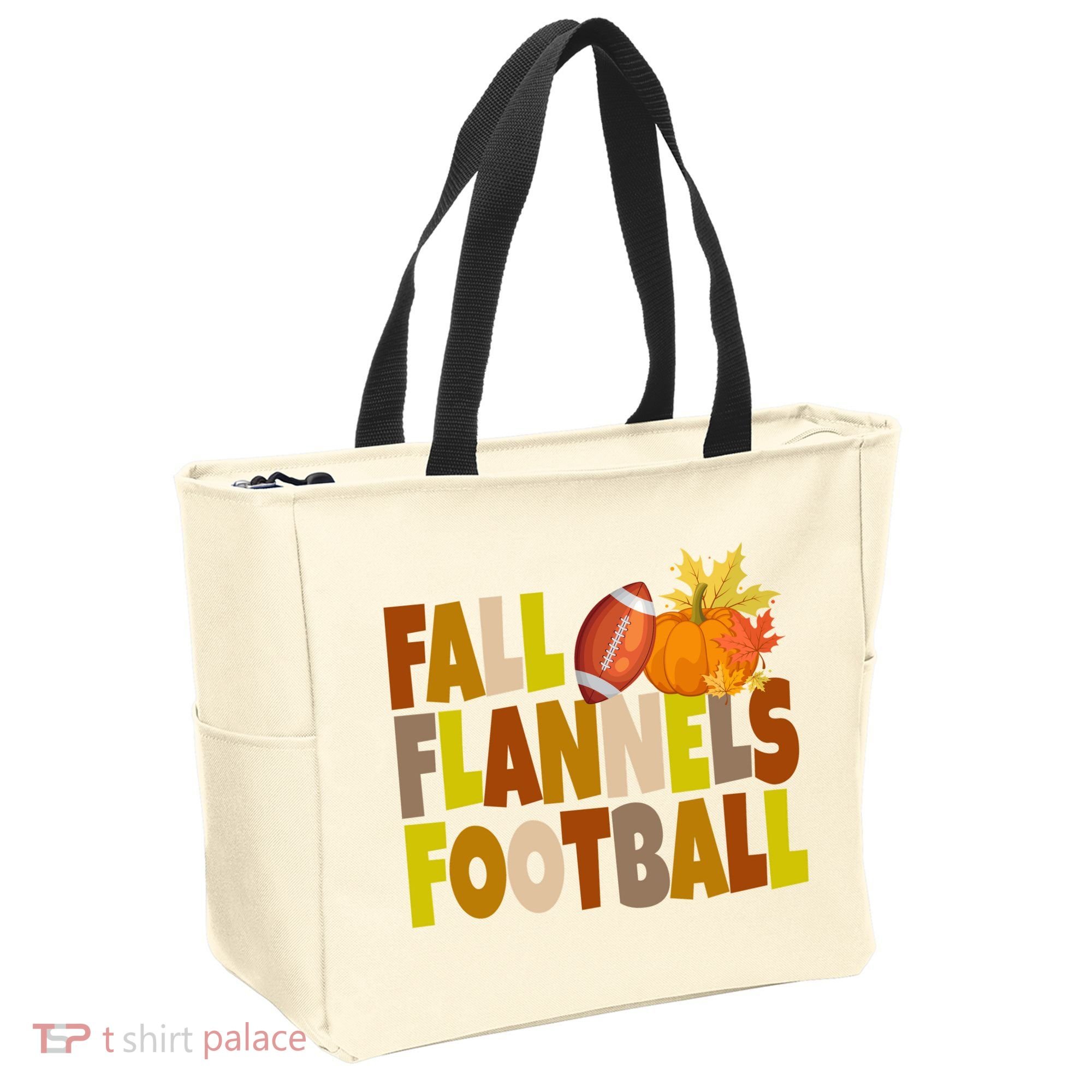 Fall Flannels Football Sport Lover Tote Bag