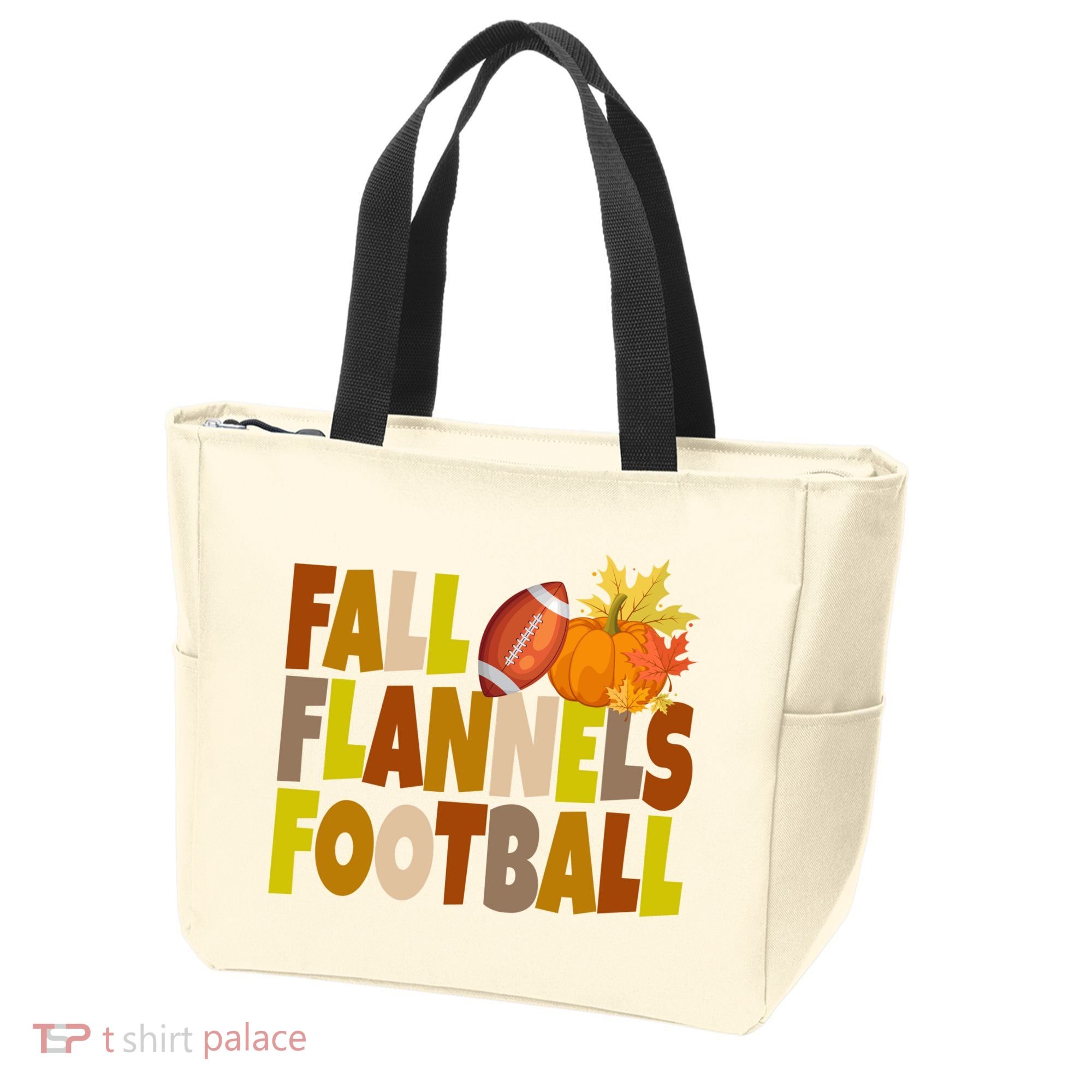 Fall Flannels Football Sport Lover Tote Bag