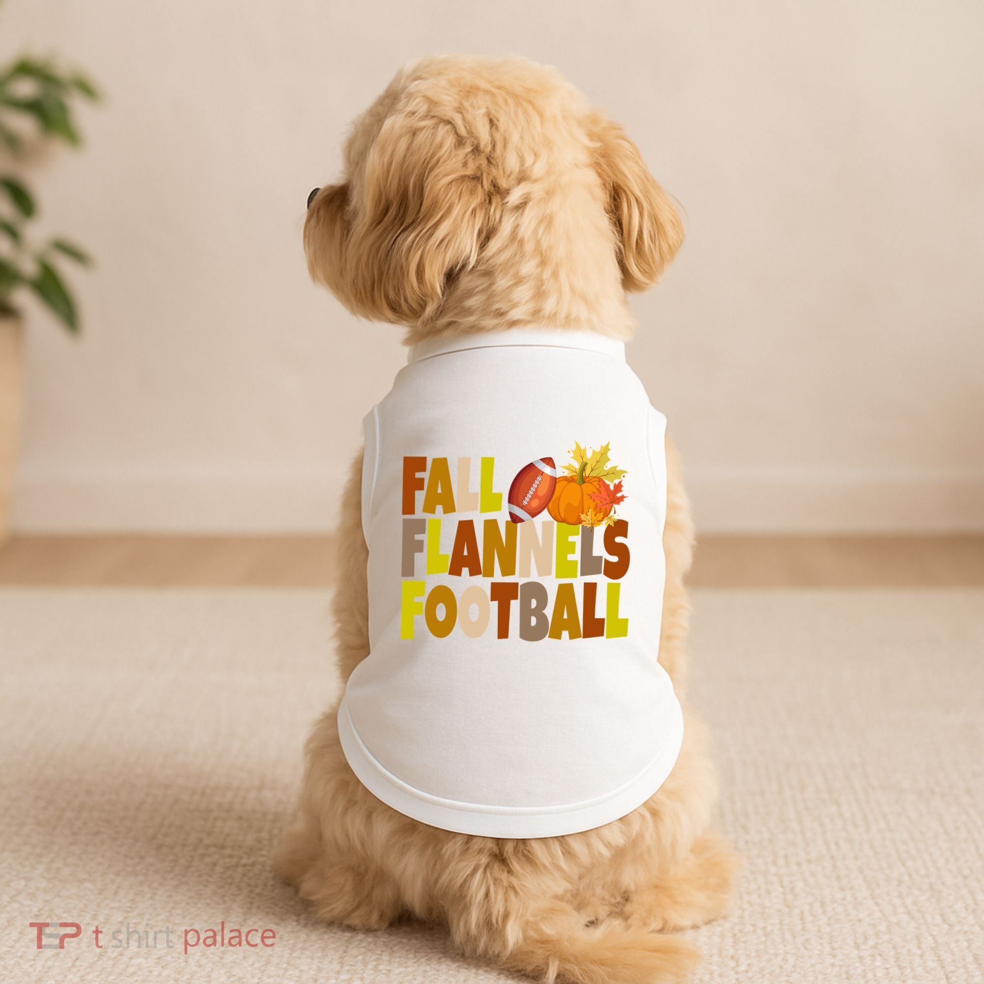 Fall Flannels Football Sport Lover Doggie Tank