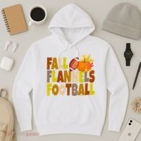 Fall Flannels Football Sport Lover Hoodie thumb 3