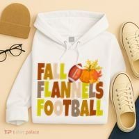 Fall Flannels Football Sport Lover Hoodie thumb 4