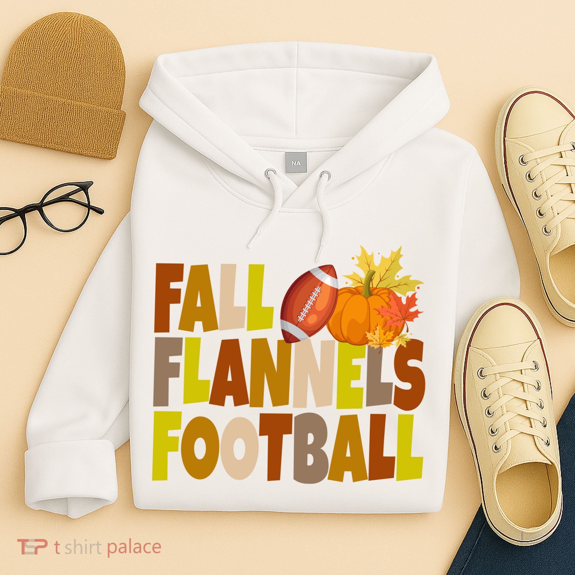 Fall Flannels Football Sport Lover Hoodie