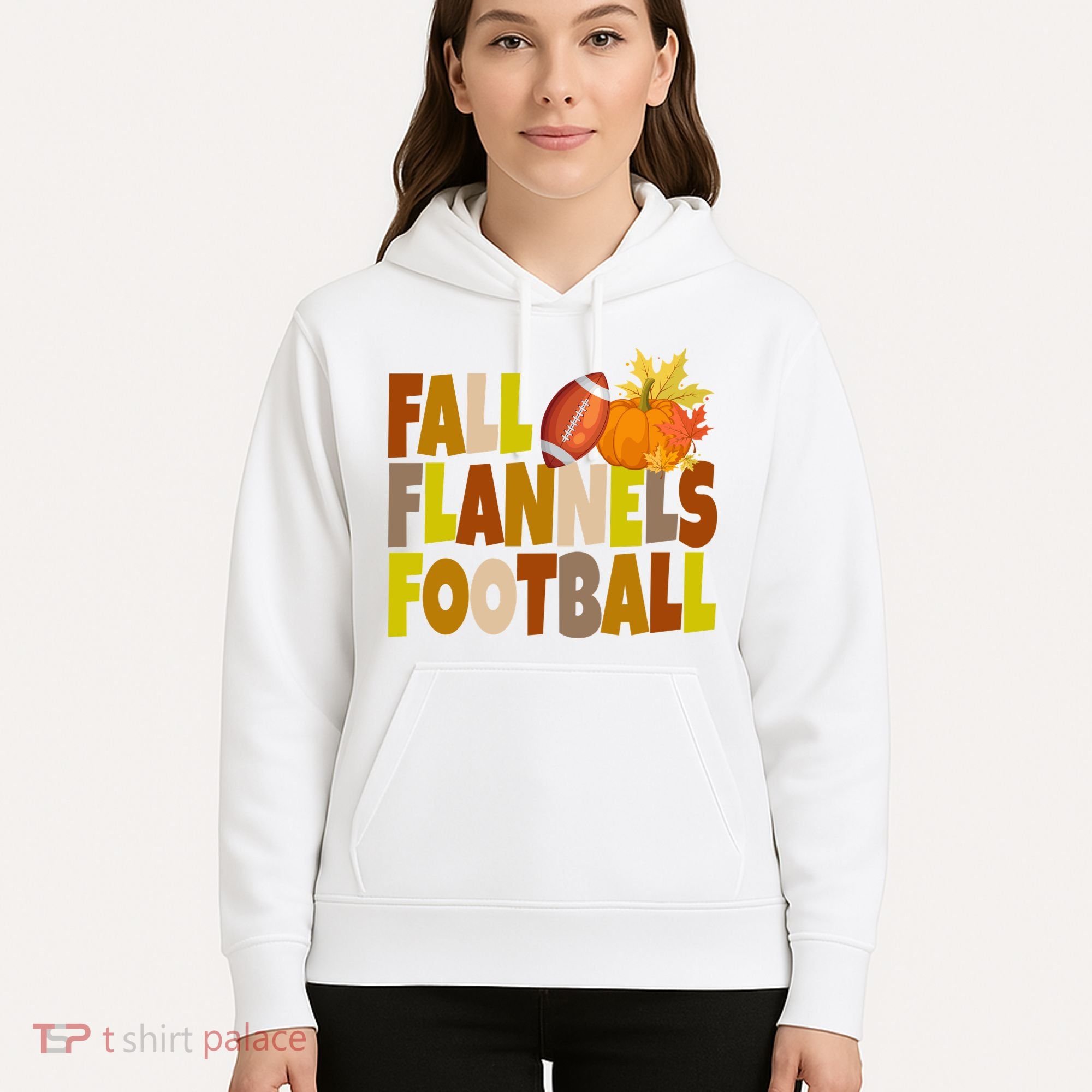 Fall Flannels Football Sport Lover Hoodie