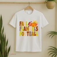 Fall Flannels Football Sport Lover T-Shirt thumb 2