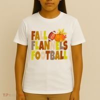 Fall Flannels Football Sport Lover T-Shirt thumb 4