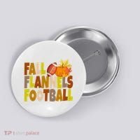 Fall Flannels Football Sport Lover Button thumb 0