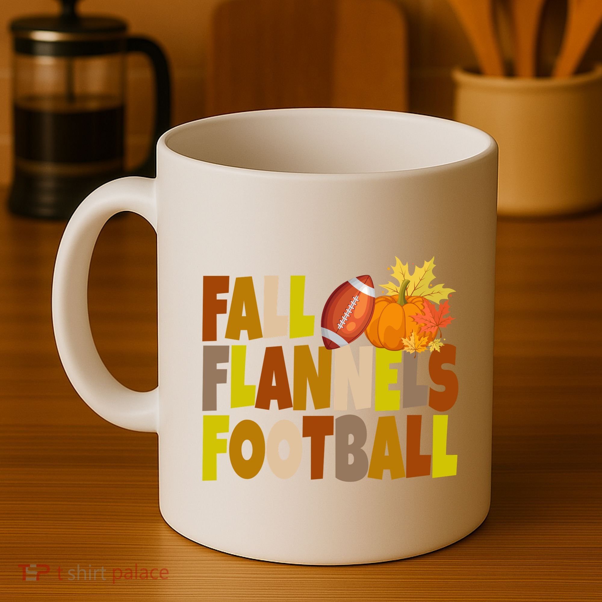 Fall Flannels Football Sport Lover Coffee Mug