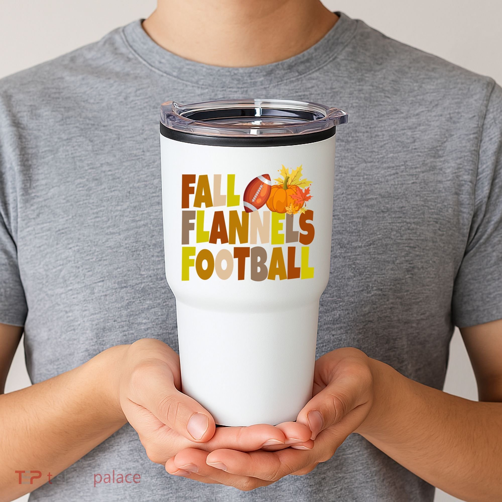 Fall Flannels Football Sport Lover Tumbler
