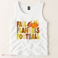 Fall Flannels Football Sport Lover Tank Top thumb 2