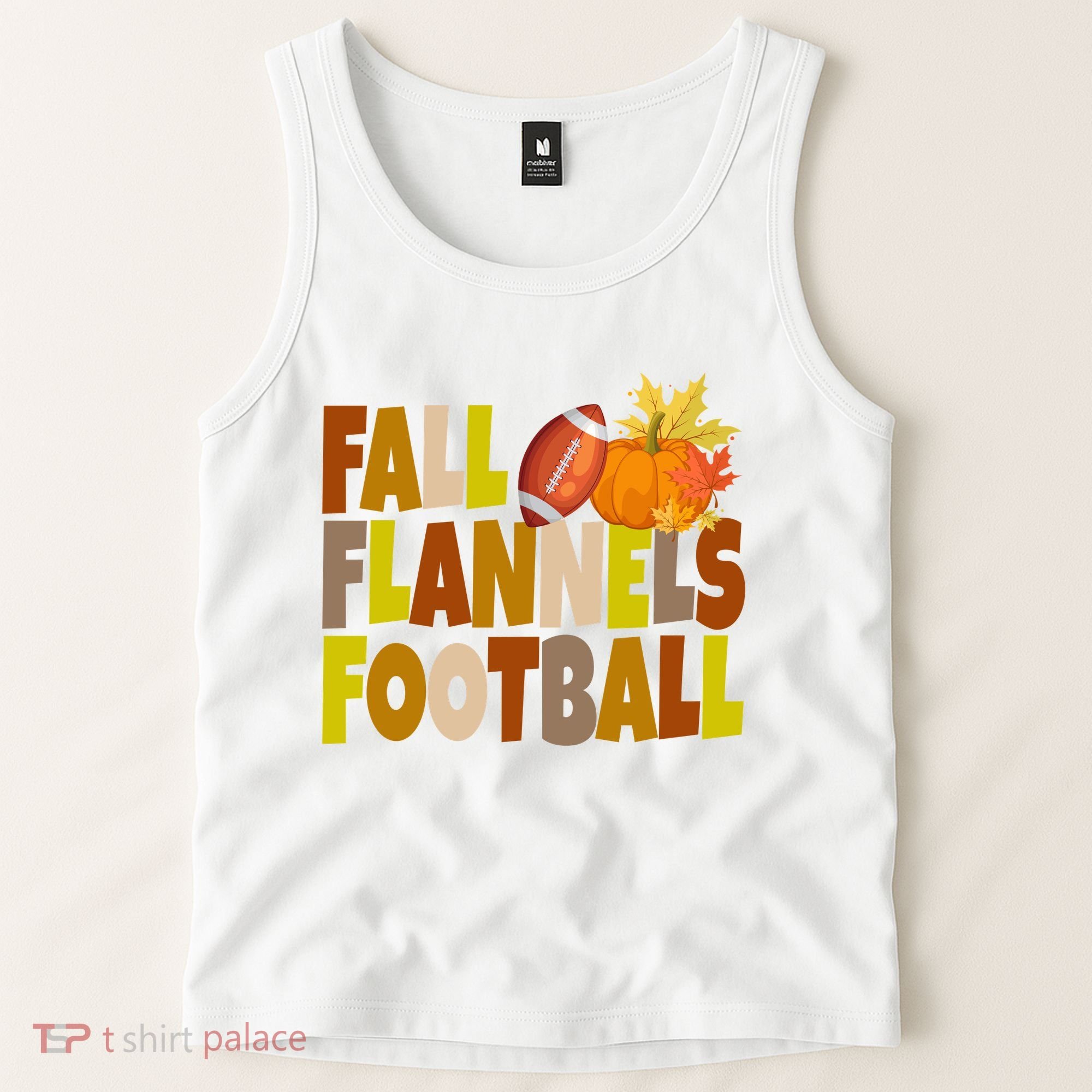 Fall Flannels Football Sport Lover Tank Top