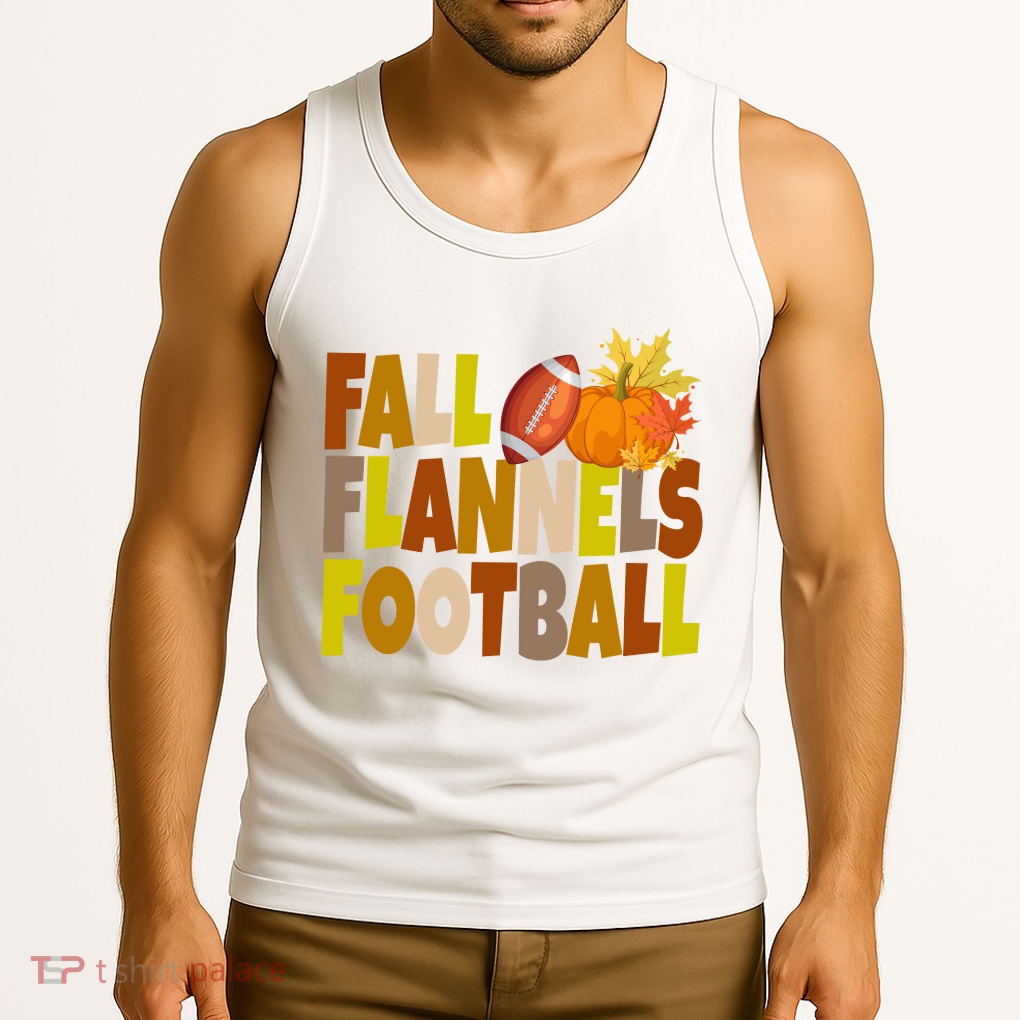 Fall Flannels Football Sport Lover Tank Top