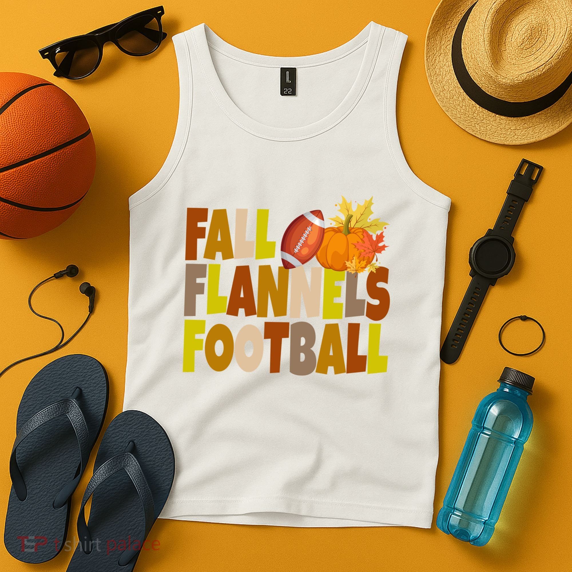 Fall Flannels Football Sport Lover Tank Top