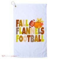 Fall Flannels Football Sport Lover Golf Towel thumb 0