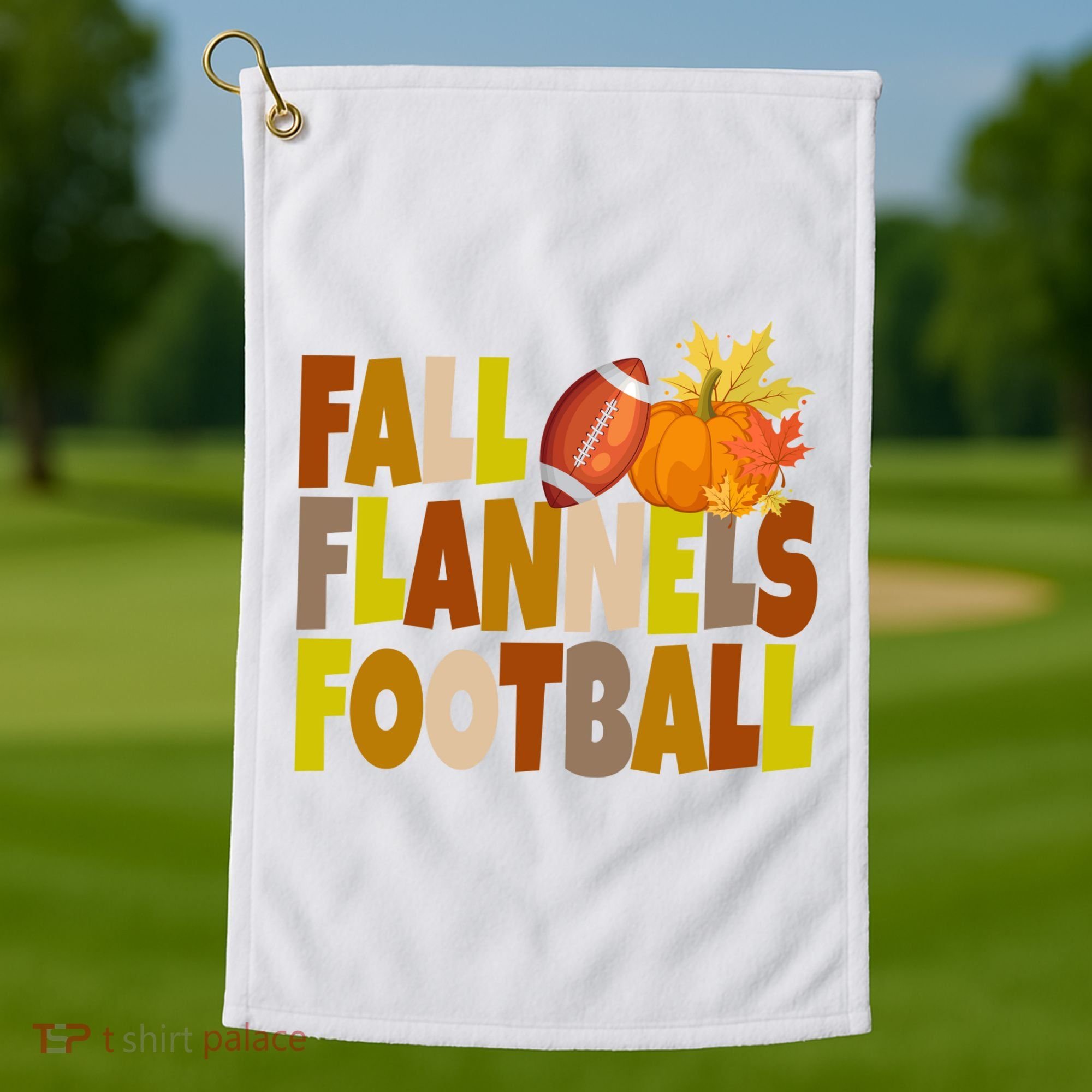 Fall Flannels Football Sport Lover Golf Towel