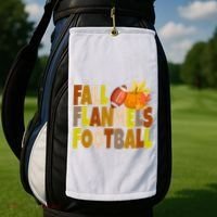 Fall Flannels Football Sport Lover Golf Towel thumb 2