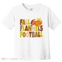 Fall Flannels Football Sport Lover Toddler T-Shirt thumb 0