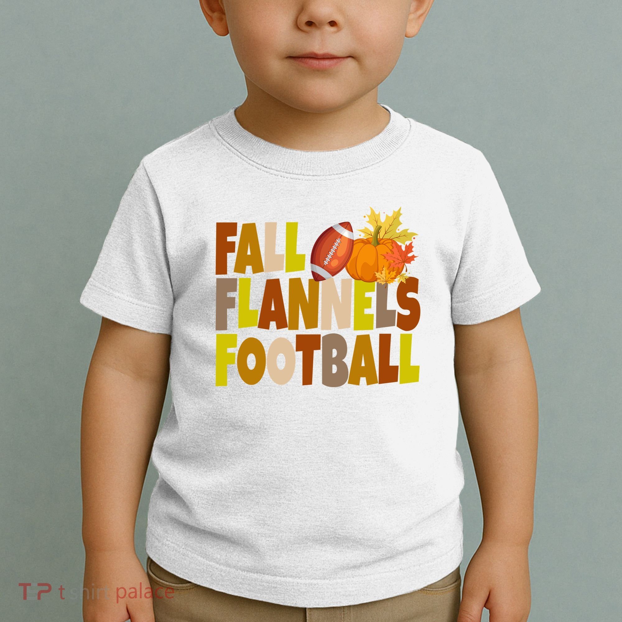 Fall Flannels Football Sport Lover Toddler T-Shirt