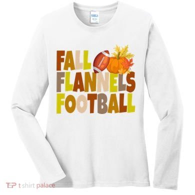 Fall Flannels Football Sport Lover Women's Long Sleeve Shirt