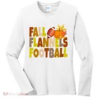 Fall Flannels Football Sport Lover Women's Long Sleeve Shirt thumb 0