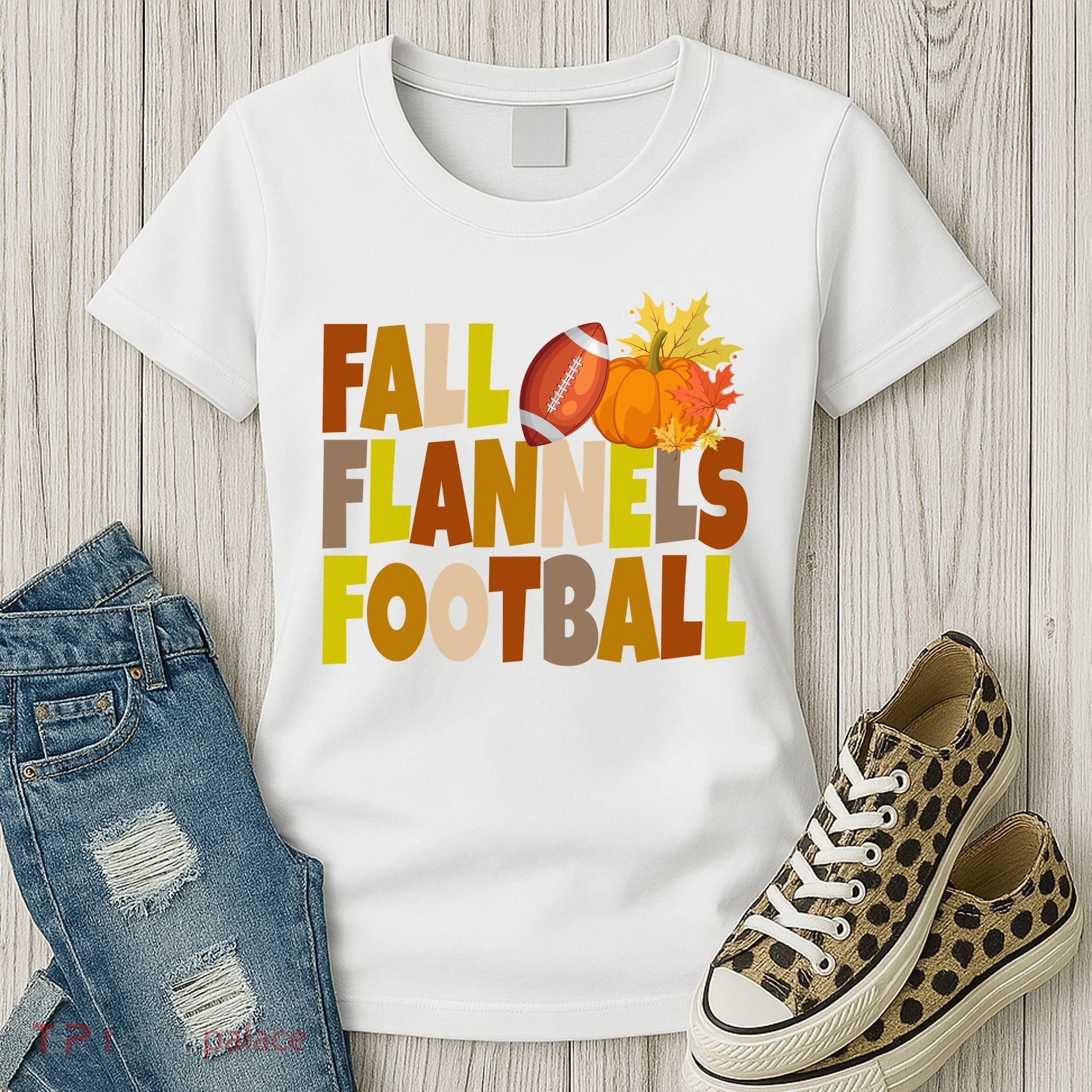 Fall Flannels Football Sport Lover Women's T-Shirt