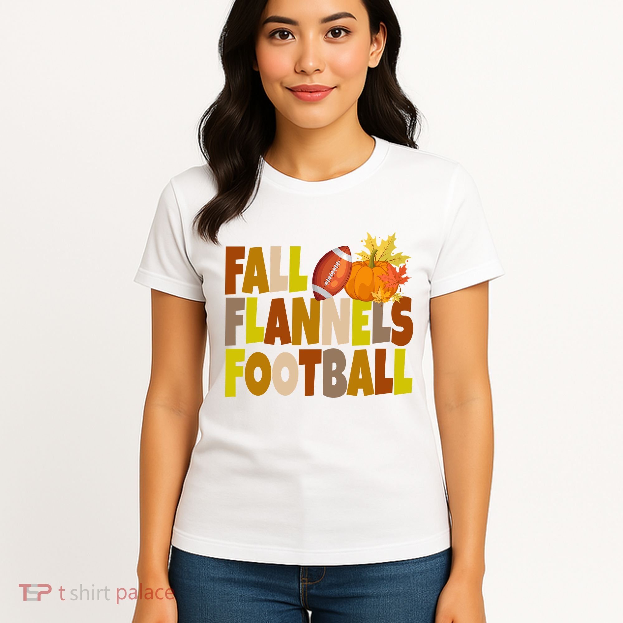 Fall Flannels Football Sport Lover Women's T-Shirt