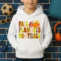 Fall Flannels Football Sport Lover Kids Hoodie thumb 2