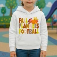 Fall Flannels Football Sport Lover Kids Hoodie thumb 3