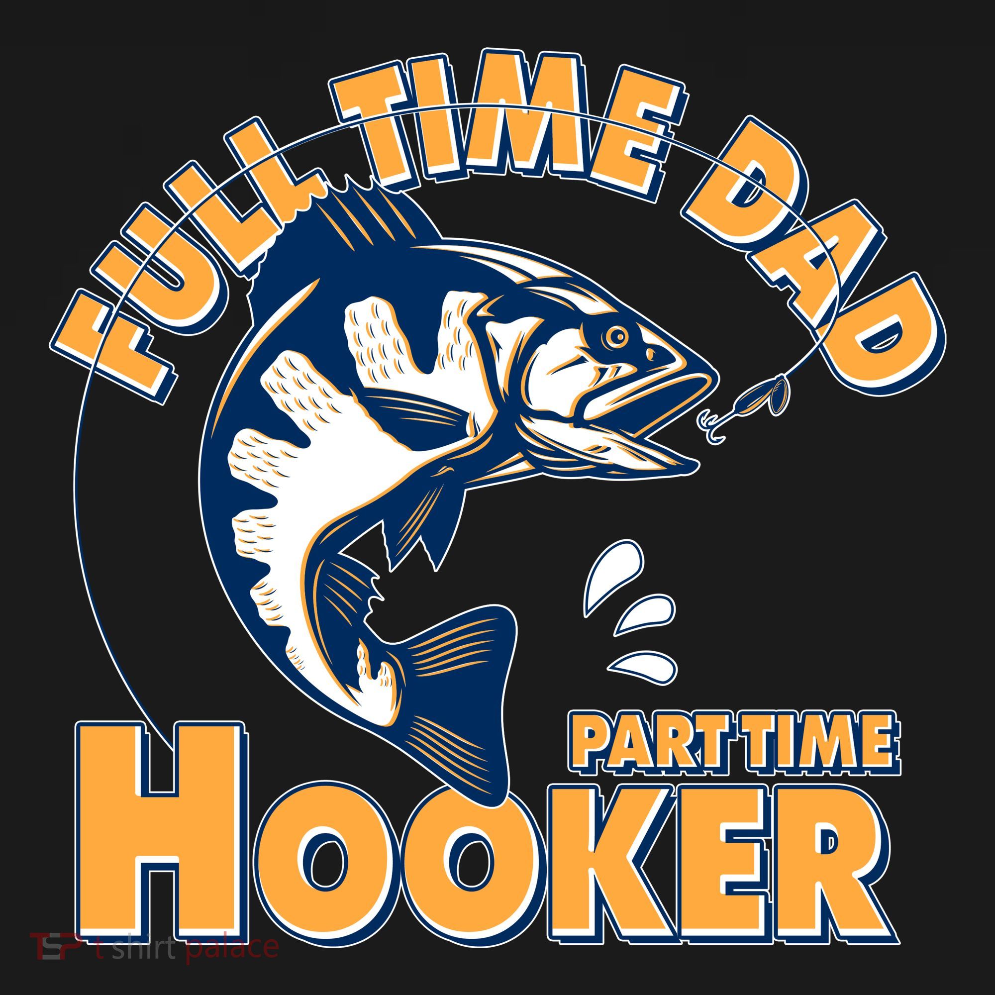 Funny Fishing Full Time Dad Part Time Hooker Kids Sweatshirt