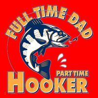 Funny Fishing Full Time Dad Part Time Hooker Santa Hat thumb 1