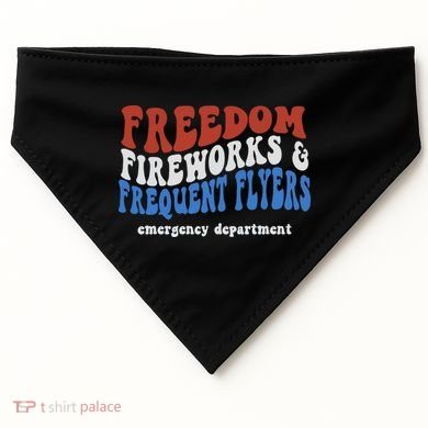 Freedom Fireworks & Frequent Flyers Emergency Department USA-Made Doggie Bandana