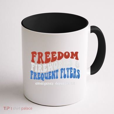 Freedom Fireworks & Frequent Flyers Emergency Department Coffee Mug back