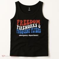 Freedom Fireworks & Frequent Flyers Emergency Department Tank Top thumb 2