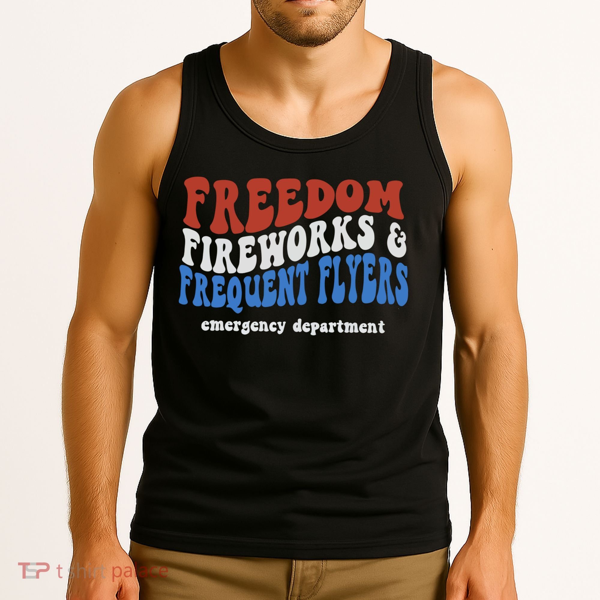 Freedom Fireworks & Frequent Flyers Emergency Department Tank Top