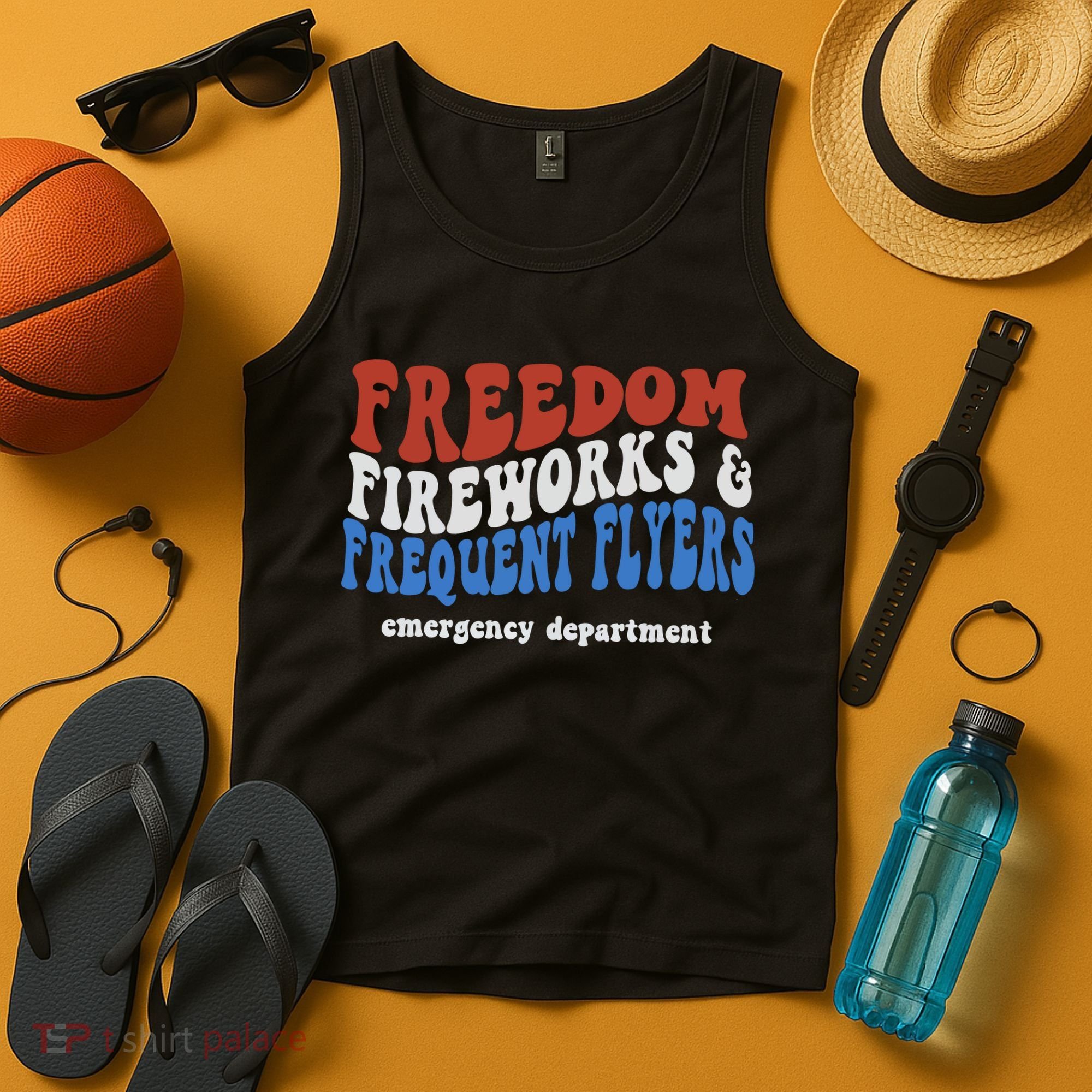 Freedom Fireworks & Frequent Flyers Emergency Department Tank Top